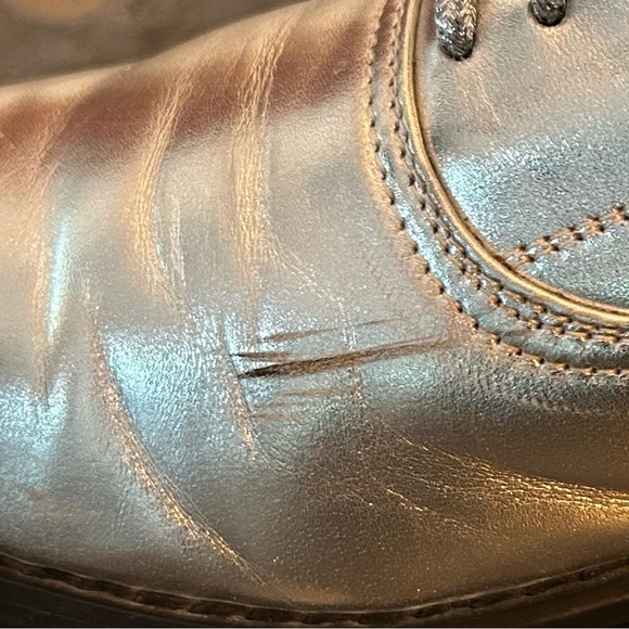 Women’s Silver Leather Oxford’s size 7 - Picture 4 of 5